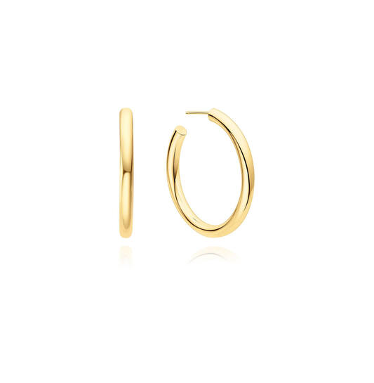  Tide Echo - Oorhangers - Zilver / 14kt GP - 4cm